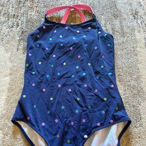 Mini Boden 13/14 Bathing Suit Swim Girls Kids Youth Polka Dot